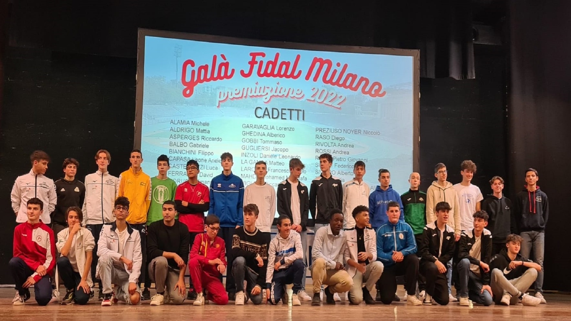 Giovani Protagonisti al Gran Gala FIDAL Milano
