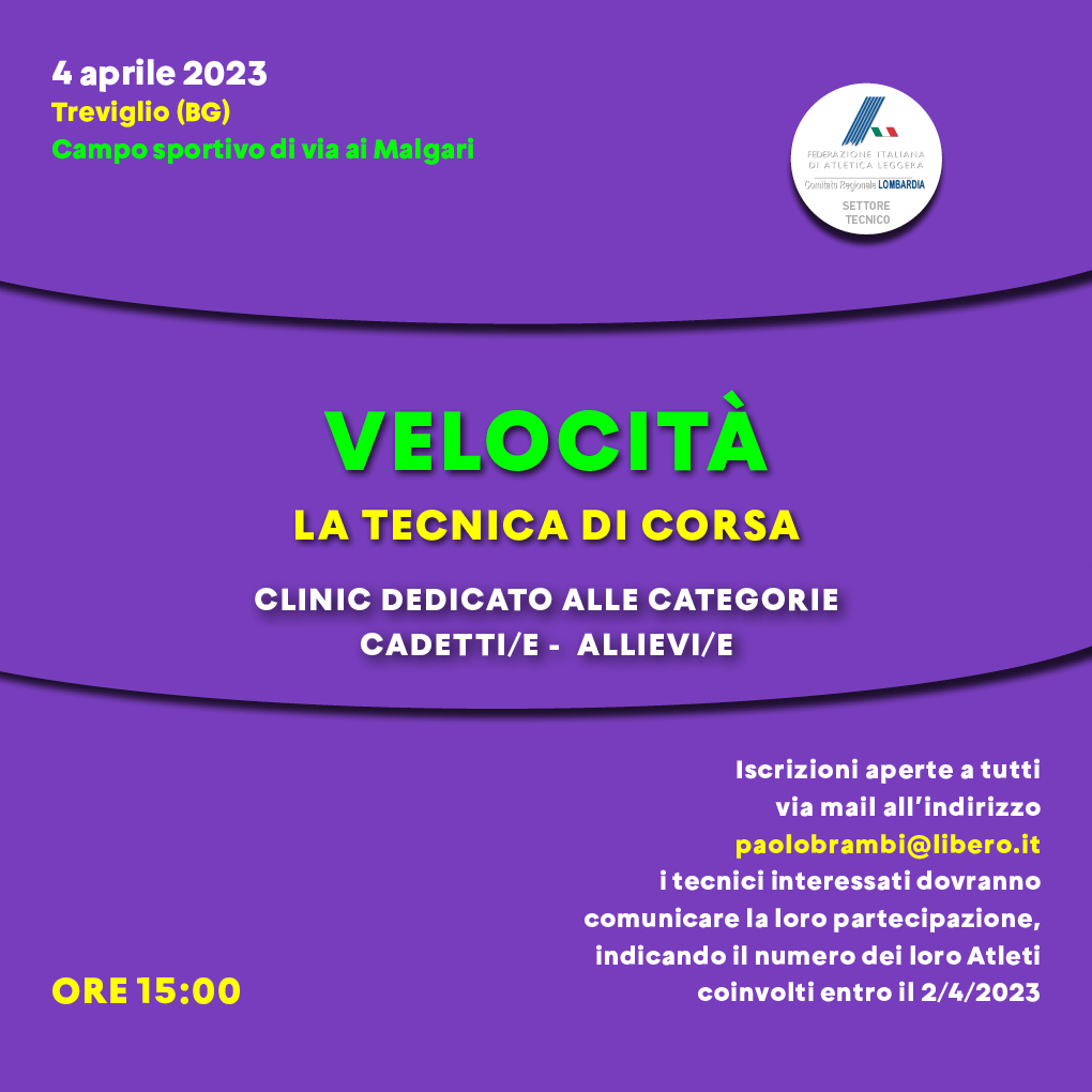 4 apr 2023 Treviglio Clinic Velocità Allievi e Cadetti 1