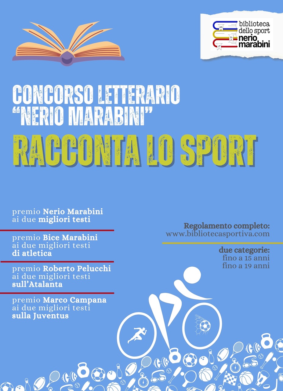 locandina concorso letterario 2023 2024 biblioteca dello sport nerio marabini
