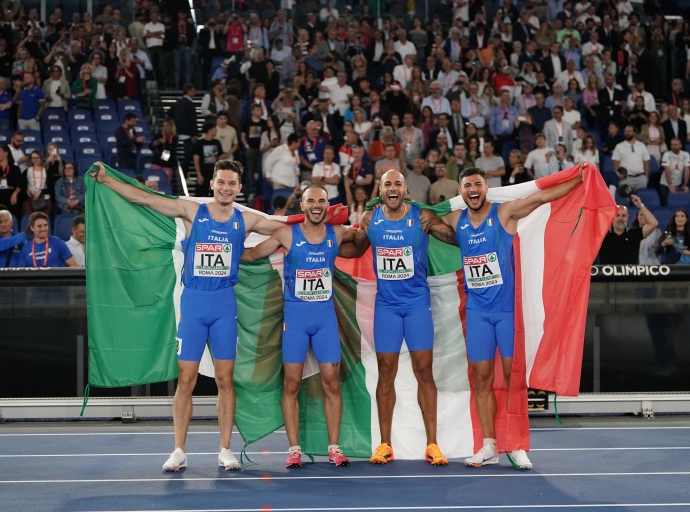 Roma, Finale in Gloria: 4x100 Oro, 4x400 Seconda