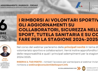 Volontari e Collaboratori dello Sport: il Webinar