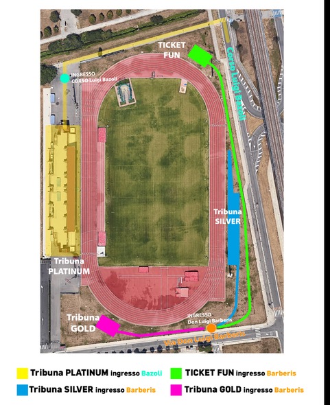 mappa stadio