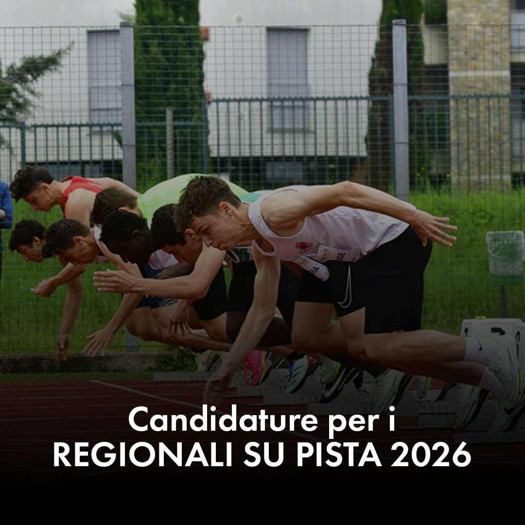 candidature per i REGIONALI SU PISTA 2026